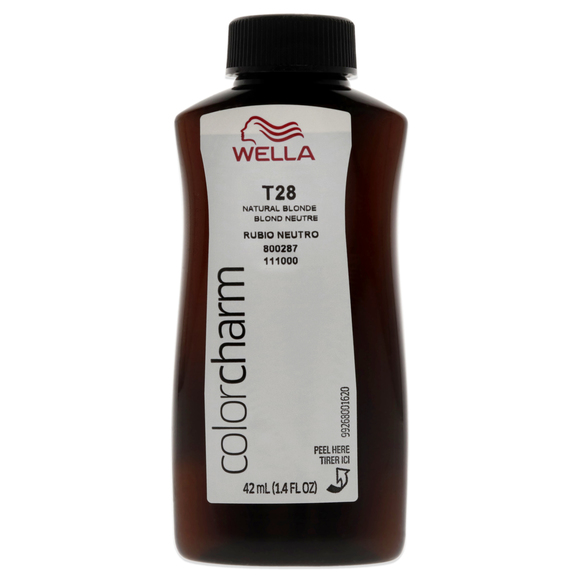 Color Charm Permanent Liquid Toner - T28 Natural Blonde by Wella Unisex 1.4 oz - Picture 2 of 4